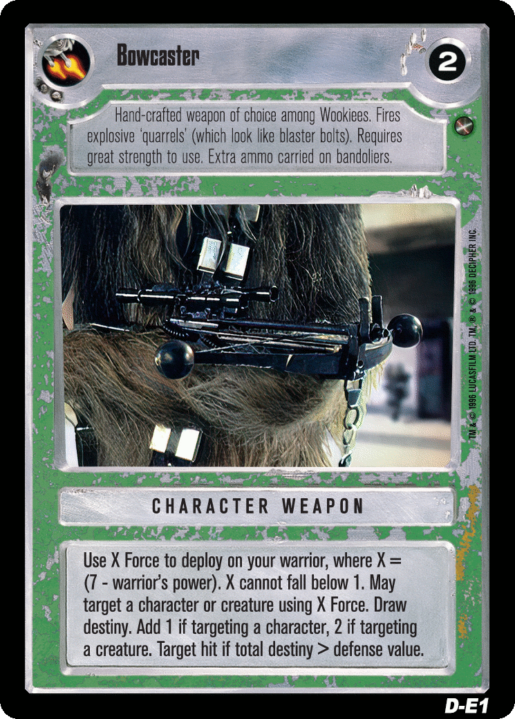 played A NEW HOPE LIMITED BB star wars ccg swccg Trooper Davin Felth 