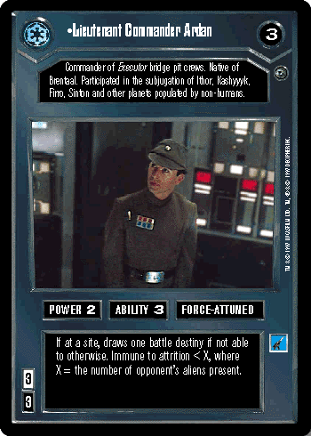 •Lieutenant Commander Ardan