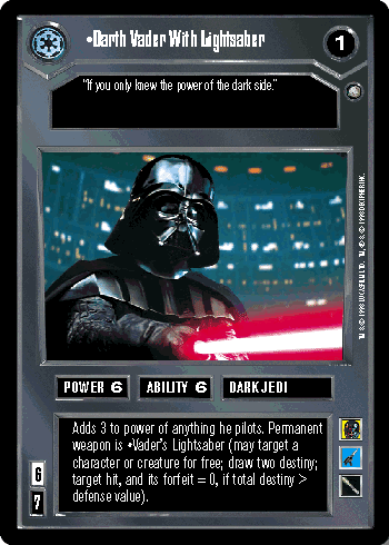 Darth Vader With Lightsaber · SW:CCG DB