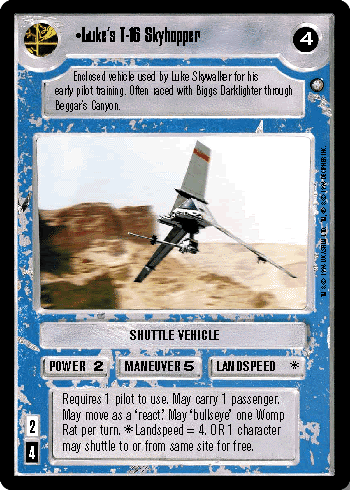 Luke's T-16 Skyhopper · SW:CCG DB